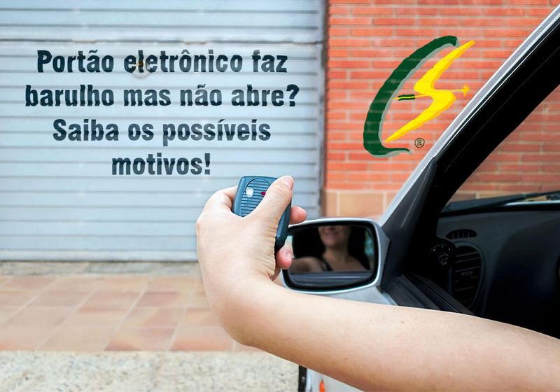 portão eletrônico faz barulho mas não abre