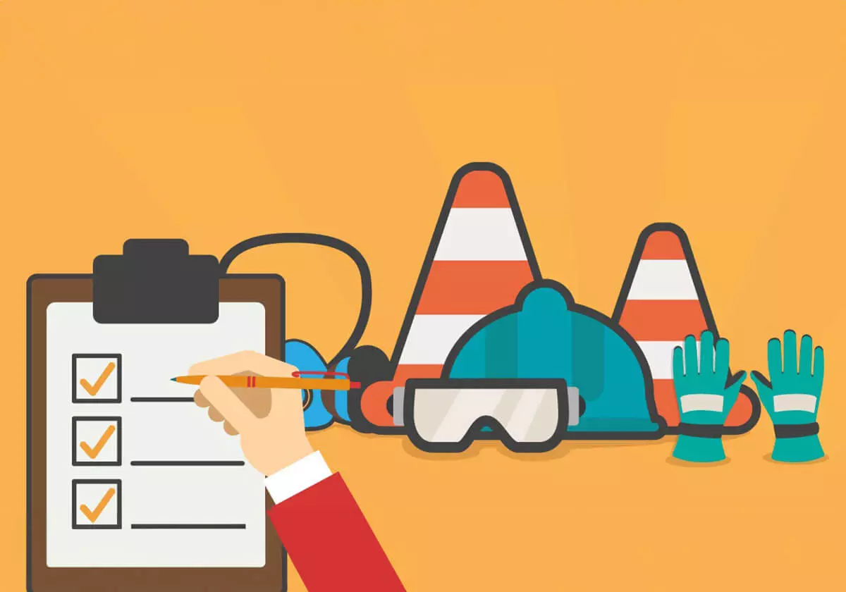 Checklist de segurança com equipamentos de proteção